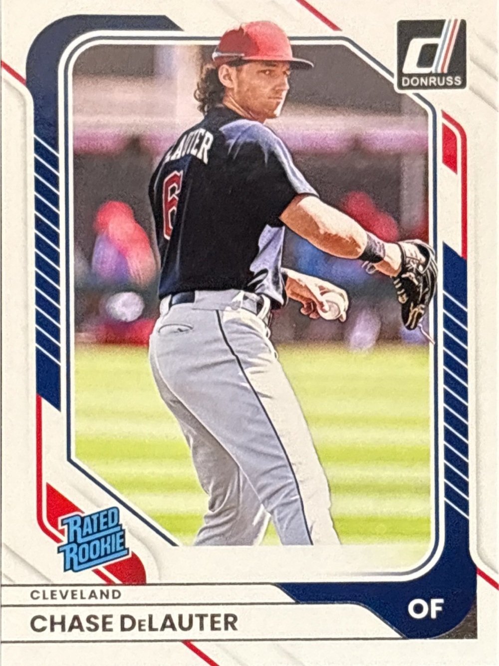 Panini Donruss Chase DeLauter Rated Rookie Baseball Card